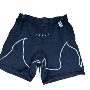 Lyrical Lemonade Lenny Sweat Shorts Mens Small Black Flame Graphic Streetwear